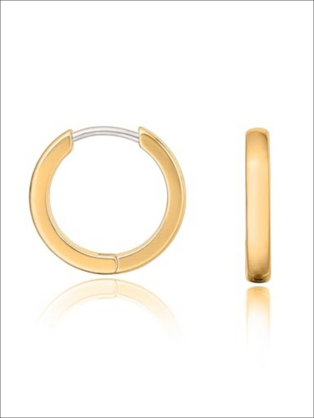 Titanium Huggie Hoop Earrings Hypoallergenic Nickel Free 8mm